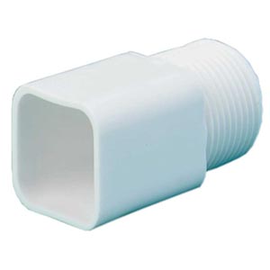 PVC Adapter 3/4" Square to 3/4" Male Pipe for Regulator